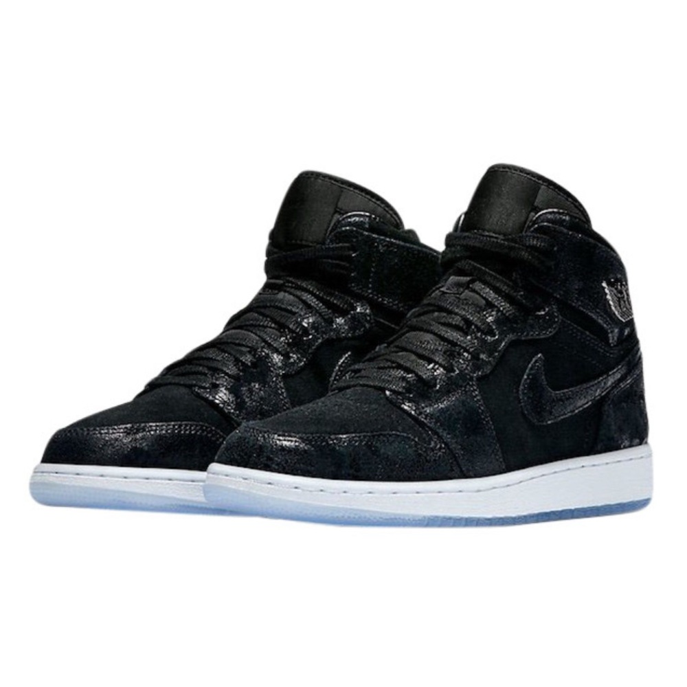 NIKE AIR JORDAN RETRO 1 RARE “Heiress Black Suede” 2017 SZ 7Y NEW 100% AUTHENTIC